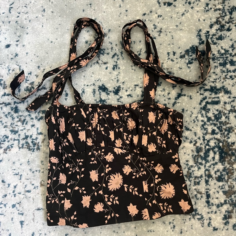 Anthropologie Forever that Girl Tie Shoulder Top